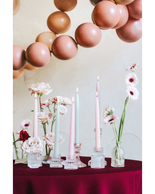Taper candle, matt, nude, 24cm (1 pkt / 10 pc.)