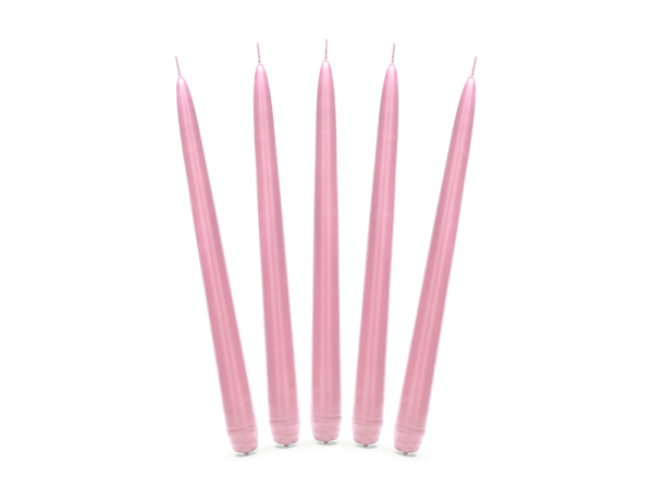 Taper candles, matt, light pink, 24cm (1 pkt / 10 pc.)