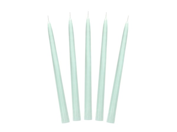 Taper candle, matt, sage, 24cm (1 pkt / 10 pc.)