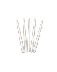 Taper candles, metallic, pearl, 24cm (1 pkt / 10 pc.)
