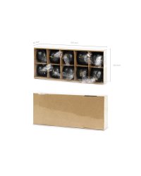 Candle Sphere, metallic, black, 6cm (1 pkt / 10 pc.)