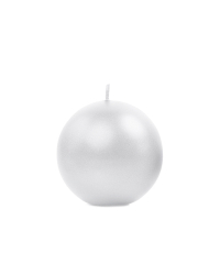 Candle Sphere, metallic, pearl, 6cm (1 pkt / 10 pc.)