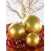 Candle Sphere, metallic, gold, 8cm (1 pkt / 6 pc.)