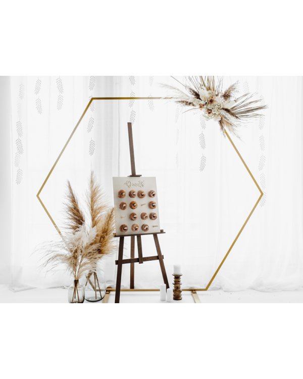 Hexagon backdrop stand, gold, 2m