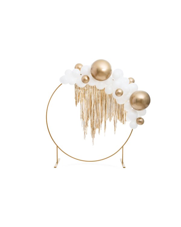 Circle backdrop stand, gold, 2m