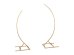 Stand with 2 Semi-Arch Bows, 200cm and 180cm - Set, Gold