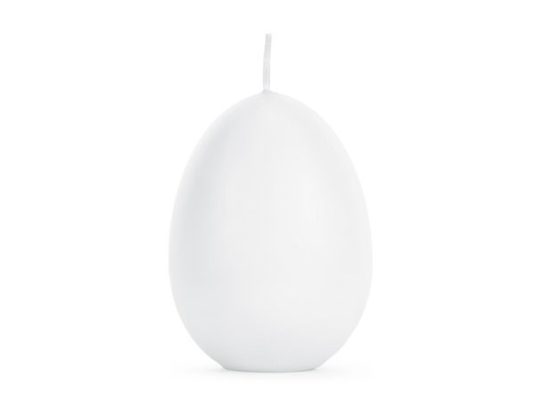 Egg candle, white, 10 cm Egg candle, white, 10 cm