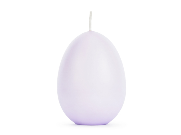 Egg candle, light violet, 10 cm