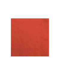 Napkins, 3 layers, red, 33x33cm (1 pkt / 20 pc.)