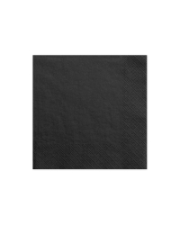 Napkins, 3 layers, black, 33x33cm (1 pkt / 20 pc.)