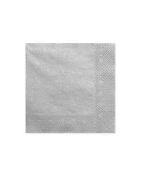 Napkins, 3 layers, silver metallic, 33x33cm (1 pkt / 20 pc.)