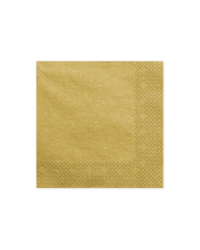 Napkins, 3 layers, gold metallic, 33x33cm (1 pkt / 20 pc.)