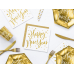 Napkins, 3 layers, gold metallic, 33x33cm (1 pkt / 20 pc.)