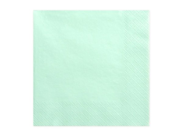 Napkins, 3 layers, mint, 33x33cm (1 pkt / 20 pc.)