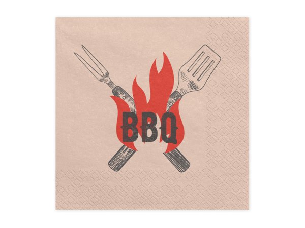 BBQ napkins, 33x33 cm, mix (1 pkt / 20 pc.)