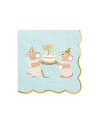 Napkins One Mice, 33x33 cm, blue (1 pkt / 12 pc.)