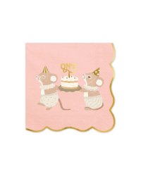 Napkins One Mice, 33x33 cm, pink (1 pkt / 12 pc.)