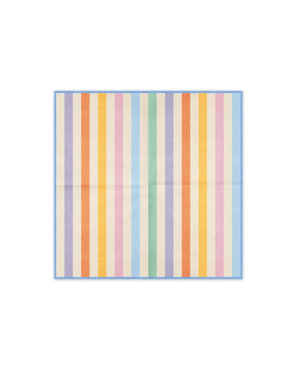 Napkins Stripes, 33x33 cm, mix (1 pkt / 20 pc.)