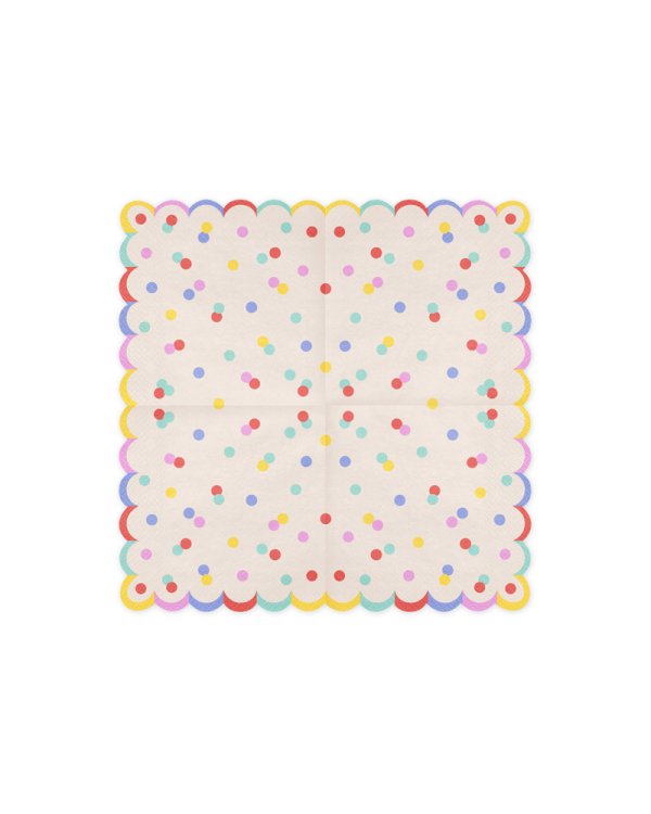 Napkins Confetti, 33x33 cm, mix (1 pkt / 20 pc.)