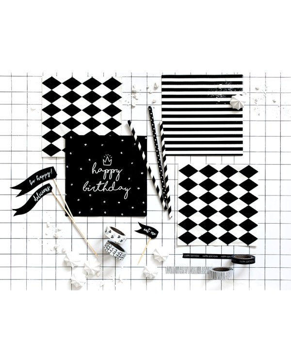 Napkins Happy Birthday, 33x33 cm (1 pkt / 20 pc.)