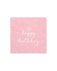 Napkins Happy Birthday, 33x33 cm (1 pkt / 20 pc.)
