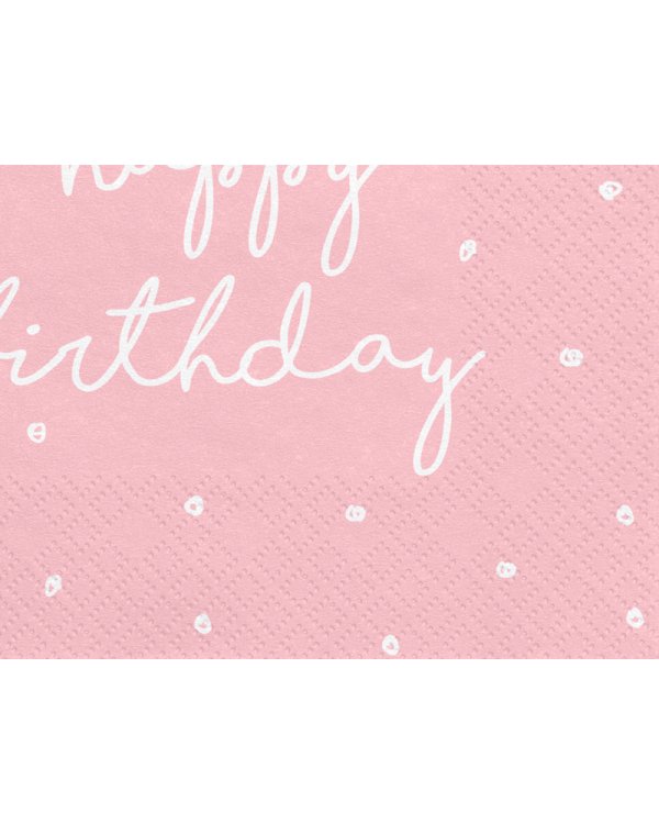 Napkins Happy Birthday, 33x33 cm (1 pkt / 20 pc.)