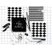 Napkins Stripes, black, 33 x 33 cm (1 pkt / 20 pc.)
