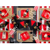 Napkins Stripes, black, 33 x 33 cm (1 pkt / 20 pc.)