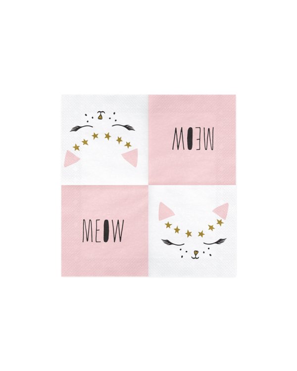Napkins Kitty, 33x33cm (1 pkt / 20 pc.)