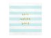 Napkins Yummy - Live Laugh Love, light blue, 33x33cm (1 pkt / 20 pc.)