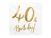 Napkins 40th Birthday, white, 33x33cm (1 pkt / 20 pc.)