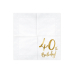 Napkins 40th Birthday, white, 33x33cm (1 pkt / 20 pc.)
