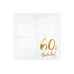 Napkins 60th Birthday, white, 33x33cm (1 pkt / 20 pc.)