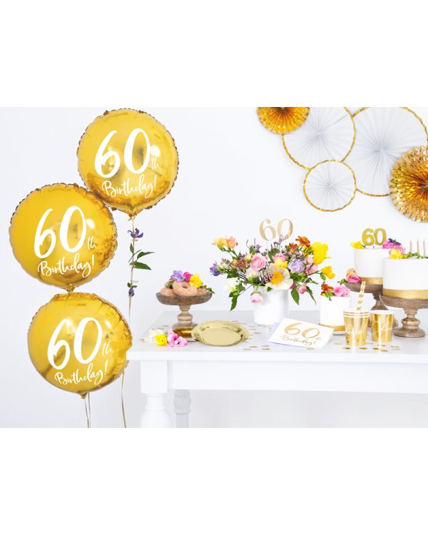 Napkins 60th Birthday, white, 33x33cm (1 pkt / 20 pc.)