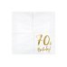 Napkins 70th Birthday, white, 33x33cm (1 pkt / 20 pc.)