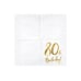 Napkins 80th Birthday, white, 33x33cm (1 pkt / 20 pc.)