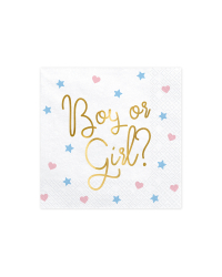 Napkins - Boy or Girl, 33x33 cm. (1 pkt / 20 pc.)
