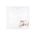 Napkins Happy Birthday, white, 33x33cm (1 pkt / 20 pc.)
