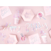 Napkins Happy Birthday, light powder pink, 33x33cm (1 pkt / 20 pc.)