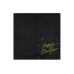 Napkins Happy New Year, black, 33x33cm (1 pkt / 20 pc.)