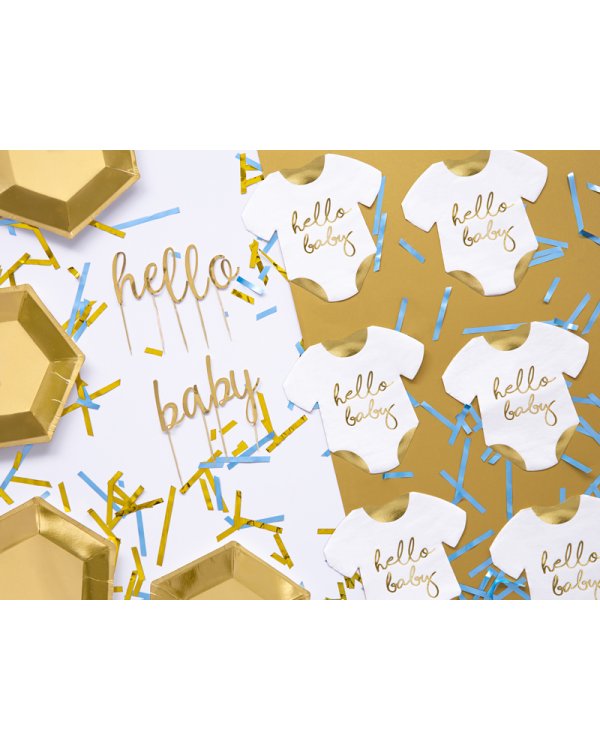 Napkins Baby romper - Hello Baby, white, 16x16cm (1 pkt / 20 pc.)