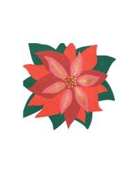 Napkins Red star of Bethlehem, mix, 14.5x15.5cm (1 pkt / 20 pc.)