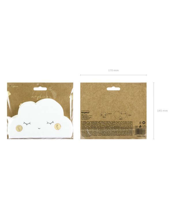 Napkins - Cloud, 16x9.5cm (1 pkt / 20 pc.)