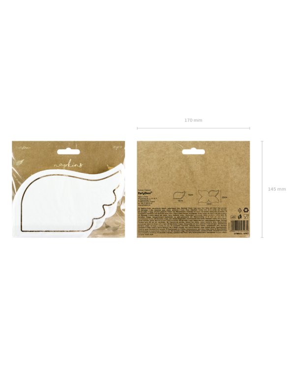 Napkins - Wings, 16x10 cm (1 pkt / 20 pc.)