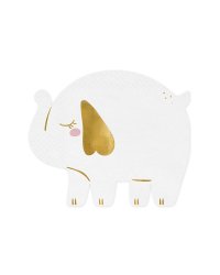 Napkins Elephant, 16x13.5 cm, white (1 pkt / 12 pc.)