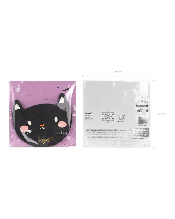 Napkins Cat, 15x13 cm, mix (1 pkt / 20 pc.)