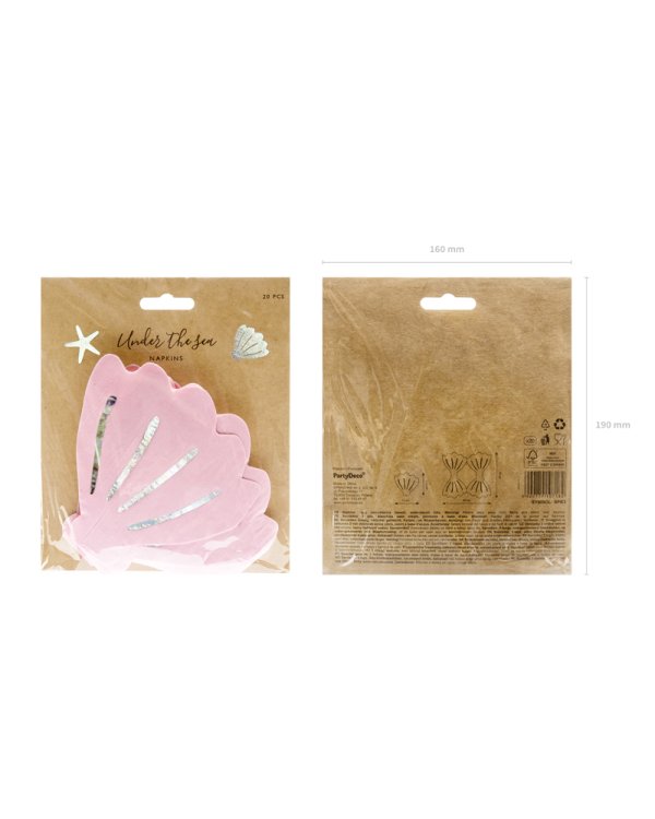 Napkins Seashell, 13x12.5cm (1 pkt / 20 pc.)