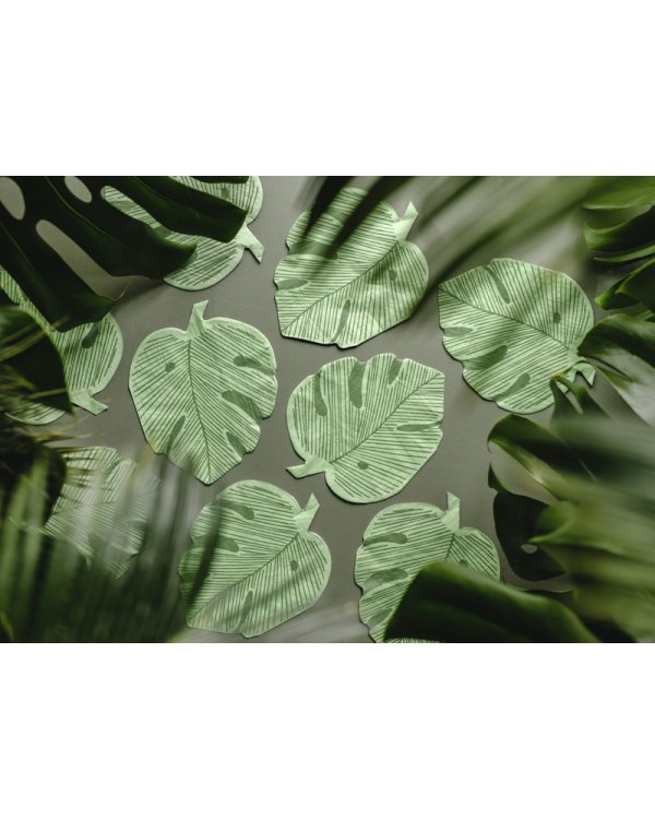 Napkins Monstera leaf, 29.1x36 cm, green (1 pkt / 12 pc.)