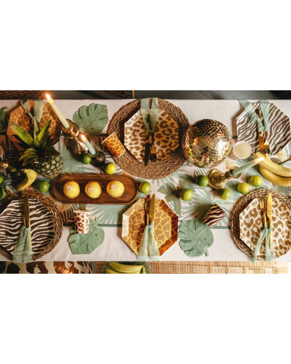 Napkins Monstera leaf, 29.1x36 cm, green (1 pkt / 12 pc.)