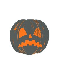 Napkins Scary pumpkins, 16.5x15 cm, orange and black (1 pkt / 20 pc.)